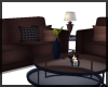 Brown/Blue Couch Set