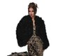 Black Faux Fur Coat 4