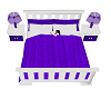 Purple and white bed
