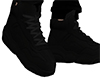 black sport shoes
