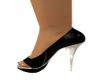 black/ivory heels