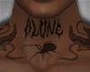 alone neck tattoo