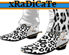 White leopard Boots