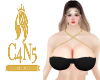 CNS BRA CHAINED BLACK