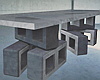 Concrete Block Table