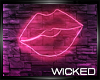PK Pink Neon Lips Sign