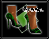 [bsw]GREEN plaid shoes