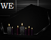 PVC Black Coffin Shelf