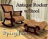 Antique Rocker w/Stool 4