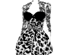 black leopard mini dress