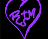 R+M Heart sticker