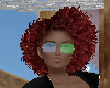 Curly red hair female
