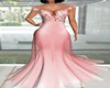pink flowered gown