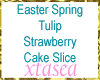 Easter Strwbry Cake Slce