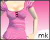 [MK] Stripe Tee Pink