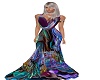 Vibrant Mardi Gras gown