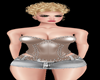 !    SILVER  MINI  DRESS