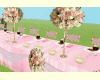 mesa de casamento rosa