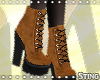 S' Tanned heeled boots