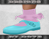 D* Kids Shoes Teal/Pink