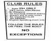 MJ- Club Rules Poster