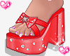 red pearl heels drv <3