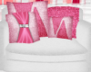 Pink &White Couple Chair