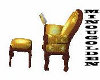 (MG) Gold reading chair