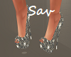 Silver Sparkle Heels
