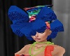 blue bow graffic hat