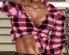 pink plaid country top