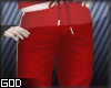 GOD|Long Red Shorts