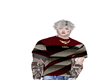 camiseta maron y rojo