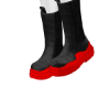 ! designer boots blk/red