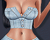 !H! Denim Set Flare Blue