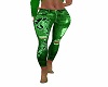 Ripped Decal Green Jeans