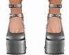 gray gothic shoes