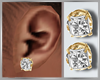 Gold Diamond Men Earring