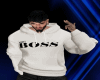 Hoodie the b*ss blue M