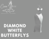 Diamond White Butterflys