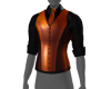 black/orange corset vest