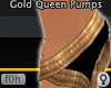 f0h Gold Queen Pumps