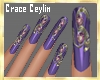 2021Purple&Flowers Nails