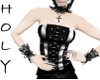 black goth corset