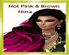 Nina Hot Pink & Brown