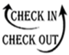 Check IN Check OUT Sign