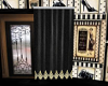 black vintage curtain