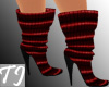 ^TJ^Knit Red Boots