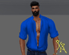 Chr Men's open shirt Blu