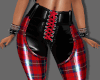 Red Plaid Vinyl Flares